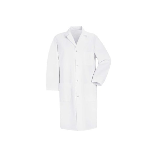 Vf Imagewear Red Kap Men's Gripper-Front Lab Coat, White, Poly/Cotton, XL 5080WHRGXL - main